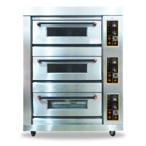 gas oven 3 deck 6 tray